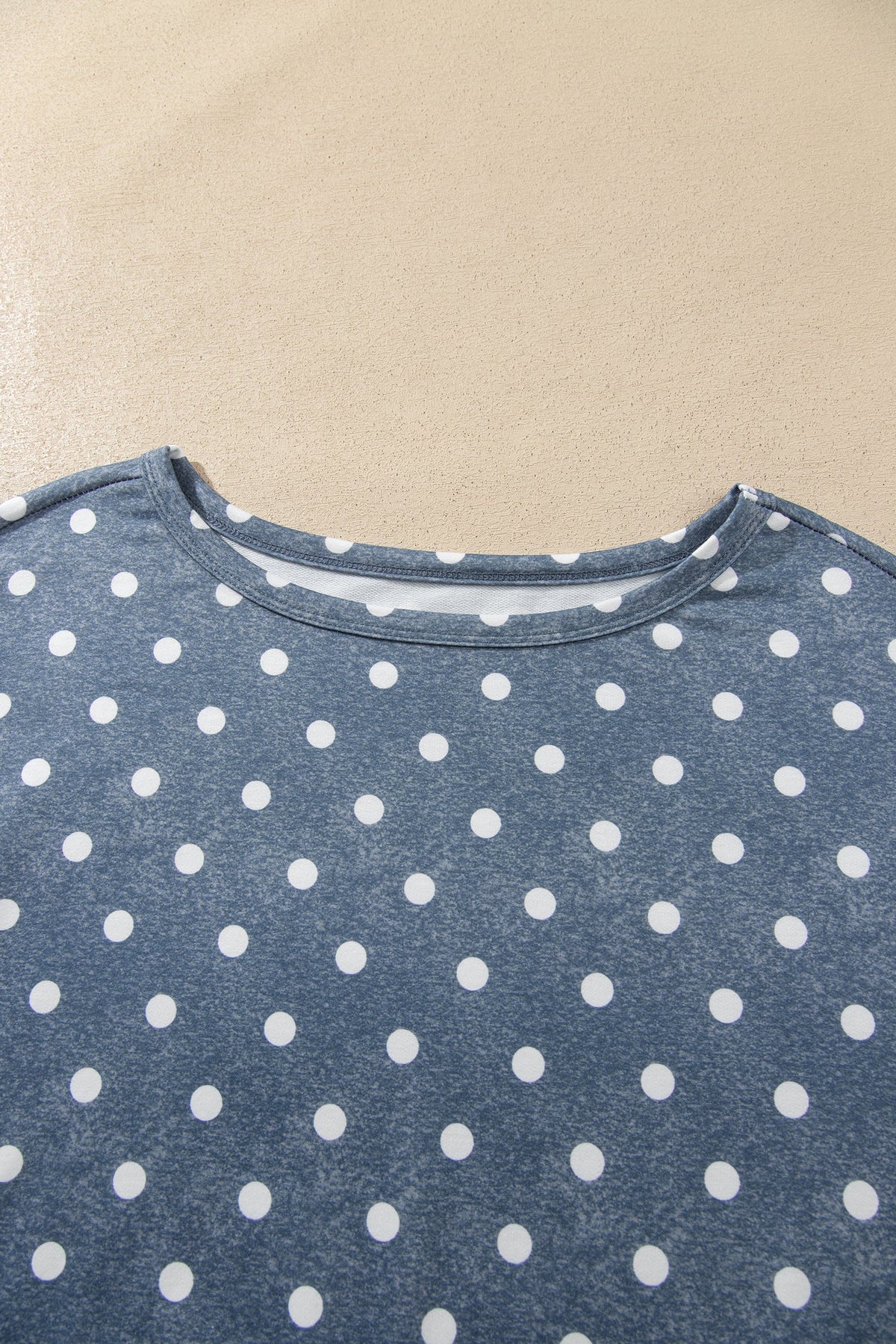 Polka Dot Long Sleeve Top & Drawstring Shorts Set